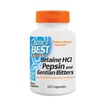 Doctor's Best Betaine Hcl Pepsin & Gentian Bitters 120Capsules