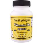 Healthy Origins, Vitamin D3, 5,000 IU, 30 Softgels