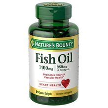 Nature Bounty, Odor-Less Fish Oil, Triple Strength, 1400 mg, 39 Coated Softgels