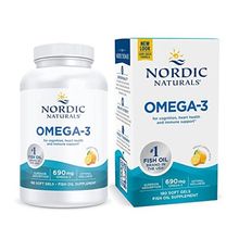 Nordic Naturals OMEGA-3, 690mg Omega-3, For Cognition, Heart Health & Immune Support, s - Lemon Flavor, Non-GMO, 180 Soft Gels, 90 Servings