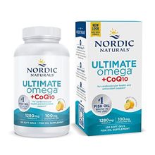 Nordic Naturals Ultimate Omega Plus CoQ10 Lemon Flavor 1280 mg 120 Softgels