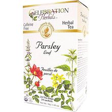 Celebration Herbals Organic Parsley Leaf Tea Caffeine Free -- 24 Herbal Tea Bags