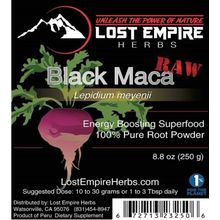 Lost Empire Herbs Organic Black Raw Maca Powder (250g)