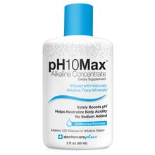 pH10Max Alkaline Water Drops | Infused with Natural Alkaline Trace Minerals | Electrolyte pH Booster | Helps Neutralize Acidity (Unflavored)