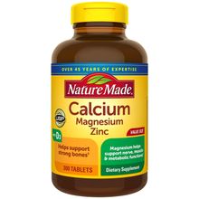 Nature Made Calcium Magnesium Zinc with Vitamin D3, 300 Tablets