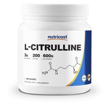 Nutricost Pure L-Citrulline Unflavored Powder 600g, 1.32lb