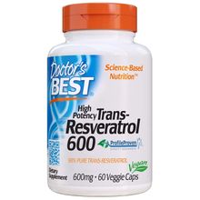 Doctor's Best Trans-Resveratrol 600 mg 60 Veggie Capsules