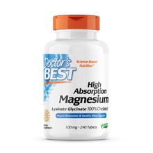 Doctor's Best High Absorption 100% Chelated Magnesium - 240 Tablets