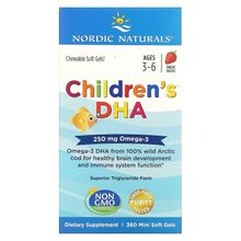 Nordic Naturals Children's DHA Ages 3 6 Strawberry 250mg 360Mini Softgels
