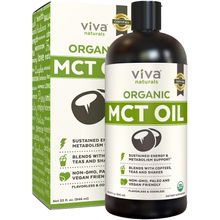 Viva Naturals Top-Grade USDA Organic MCT Oil (32 fl oz) - Keto Friendly, Paleo Diet Certified, and Non-GMO Project Verified | Perfect in Coffee, Smoothies and Salads