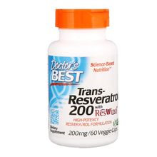 Doctor's Best, Trans-Resveratrol, 200 mg, 60 Veggie Caps