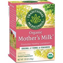 Traditional Medicinals, Women Teas, Organic Mother Milk, Naturally Caffeine Free, 16 Wrapped Tea Bags, .99 oz (28 g) TRA-00014