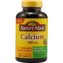 Nature Made Calcium -- 600 mg - 220 Tablets