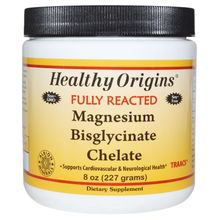 Healthy Origins, Fully Reacted Magnesium Bisglycinate Chelate, 8 oz (227 g)