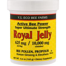 Y.S. Eco Bee Farms, Royal Jelly In Honey, 625 mg, 5.6 oz (160 g)