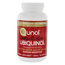 Qunol - Mega CoQ10 Ubiquinol 100 mg. - 60 Softgels