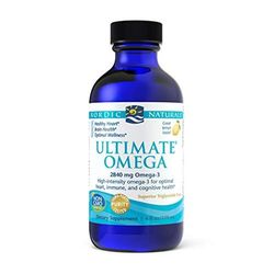 Nordic Naturals Ultimate Omega, 2840mg Omega-3, For HEart, Immune & Cognitive Health, Lemon Flavor, Non-GMO, 4 fl oz, 119ml