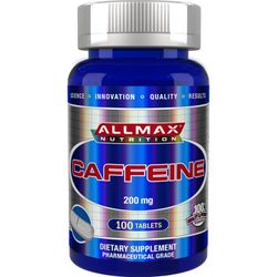 ALLMAX Nutrition, 100% Pure Caffeine + Easy-To-Cut in Half Pill, 200 mg, 100 Tablets AMX-12622