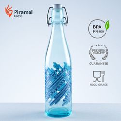 Piramal Glass Food Grade Water Bottle - Glass Water Bottle 500 ML - Glass Water Bottle Eco Friendly - Glass Water Bottle - BPA Free Water Bottle 500 ML