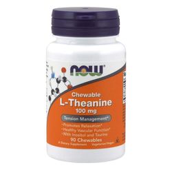 Now Foods L-Theanine, 100 mg 90 Tablets
