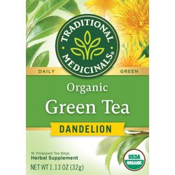 Traditional Medicinals Teas Organic Green Tea Dandelion 16 bag