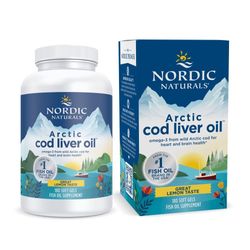 Nordic Naturals Arctic Cod Liver Oil Lemon 1000mg 180Softgels