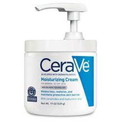 CeraVe Moisturizing Cream | 19 Ounce with Pump | Daily Face and Body Moisturizer for Dry Skin