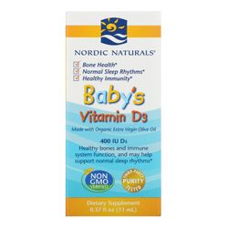Nordic Naturals Babys Vitamin D3 400IU 0.37fl oz 11ml