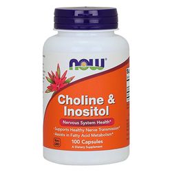 Now Foods Choline and Inositol (500g, 100 Capsules)