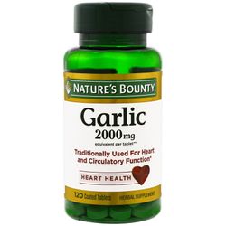 Nature's Bounty Garlic Heart Health 2,000 mg 120 Coated Tablets
