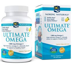 Nordic Naturals Ultimate Omega Lemon -- 1000 mg - 60 Softgels